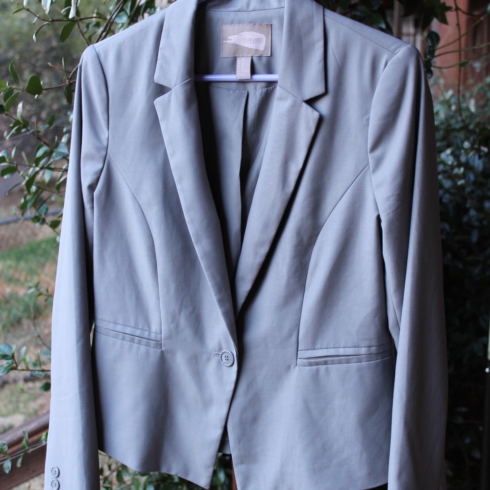 Size Medium Grey Forever 21 Blazer